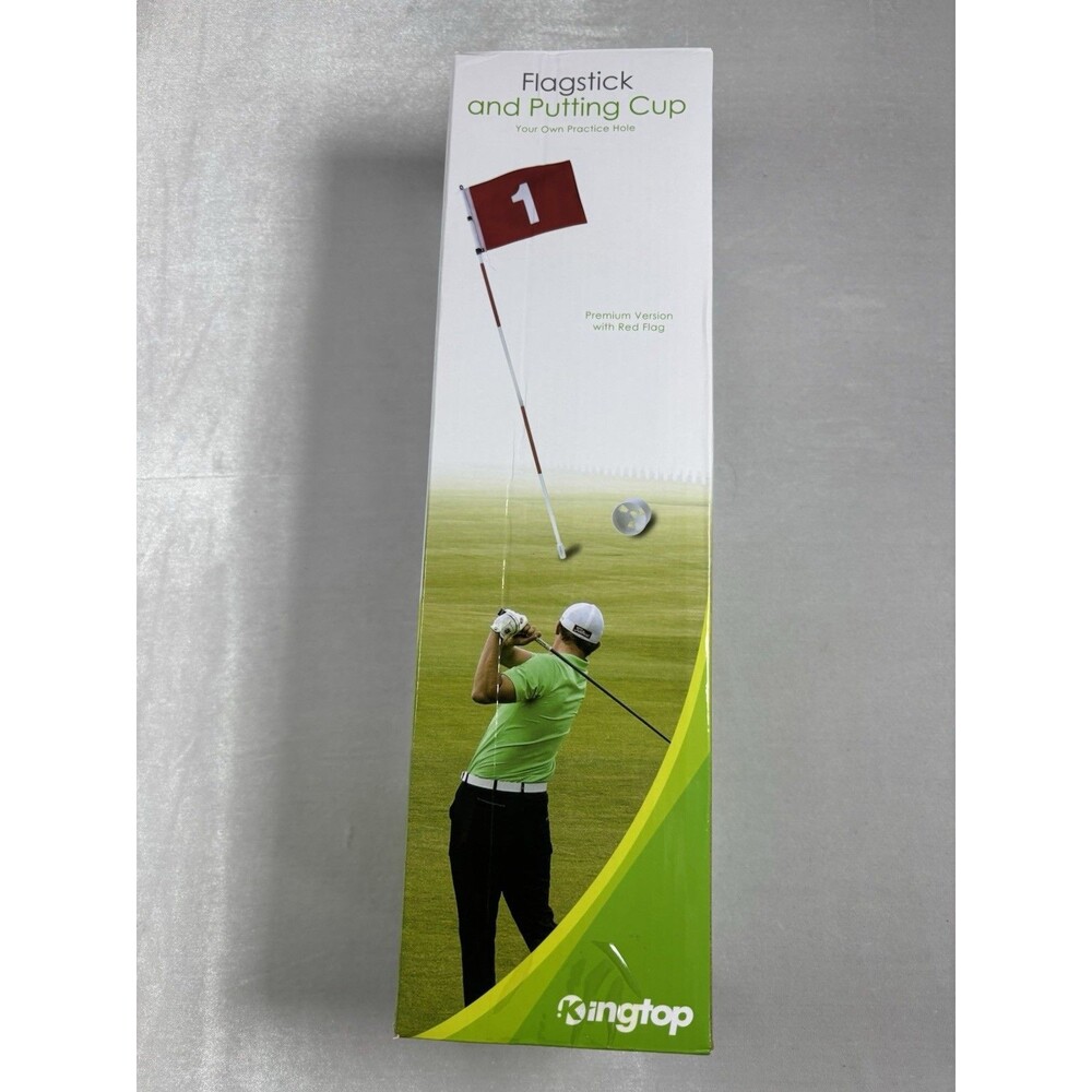 Kingtop Golf Practice Flagstick & Putting Cup Training Aid New Open Box